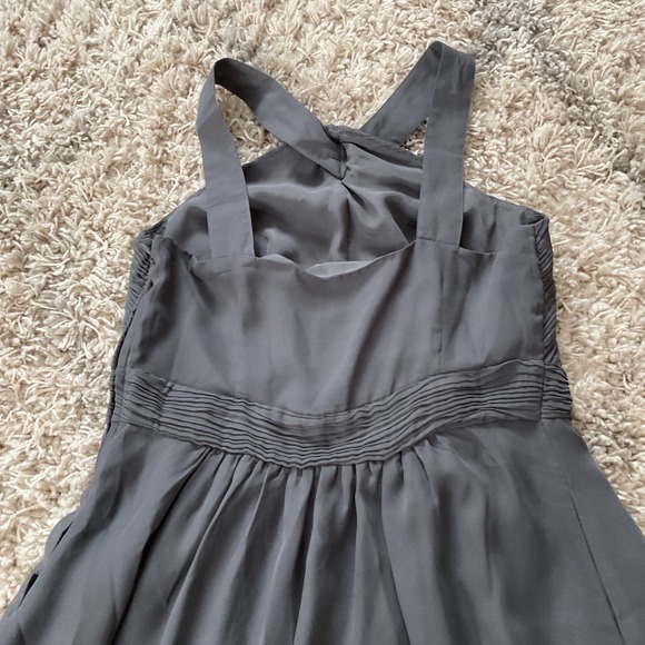 TEVOLIO Grey Halter Neck Pleated Midi Dress - Picture 8 of 11